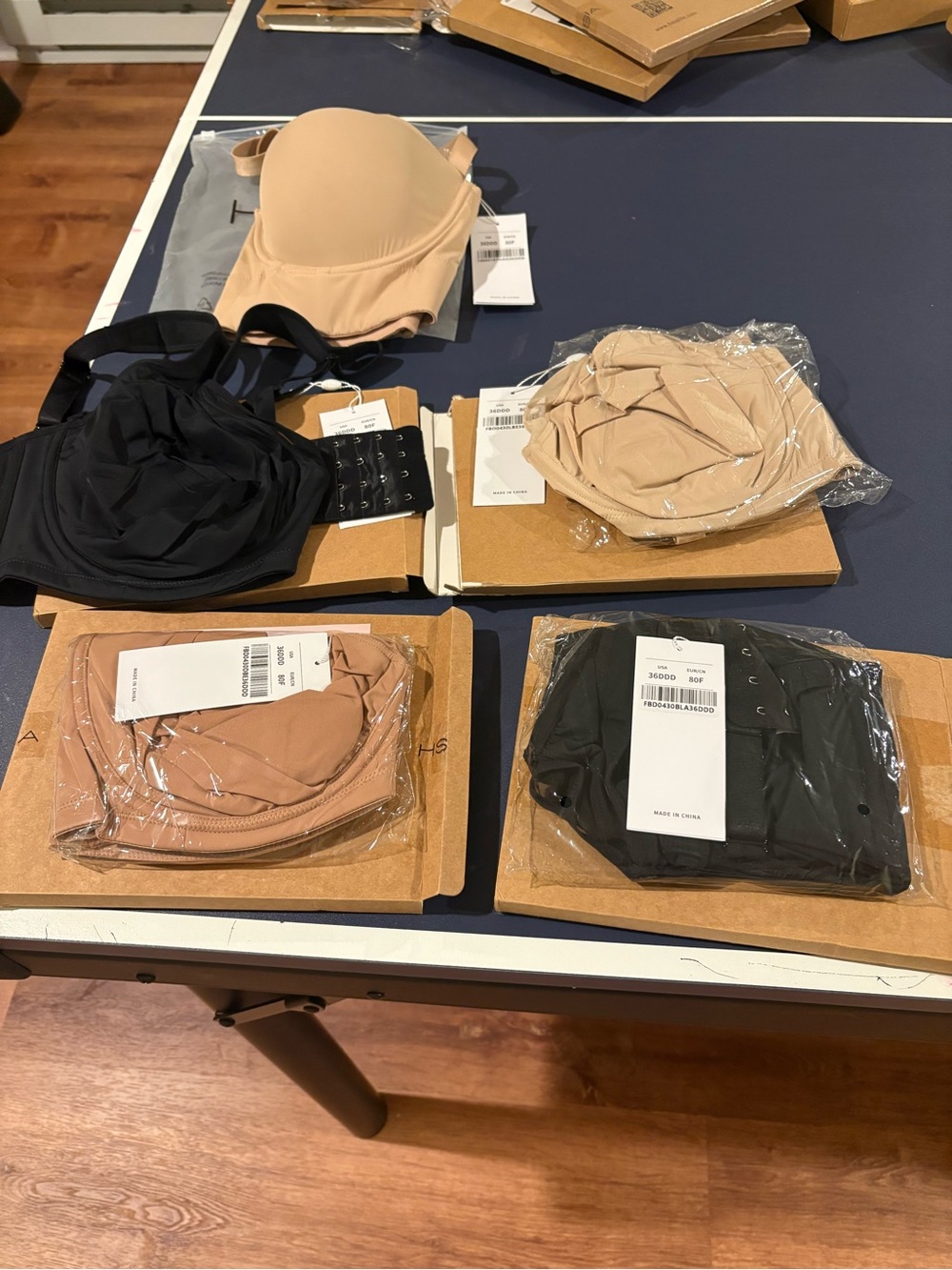 5 brand new HSIA Bras. 36DDD